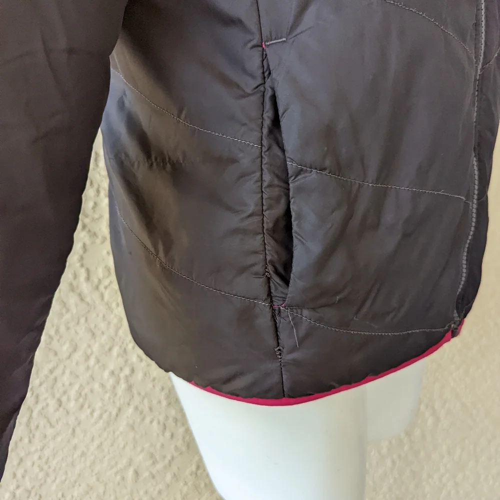 The north face jacket reversible‎ fleece nylon girls size xl